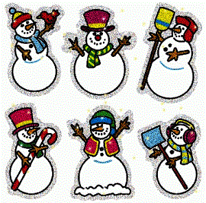 Snowflake Snowmen Stickers