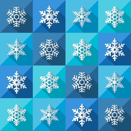 Winter Blue Snowflake Stickers