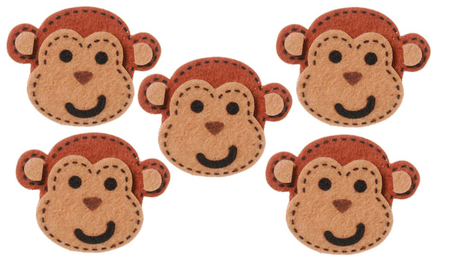 Brown Monkey Craft Felt Stickers