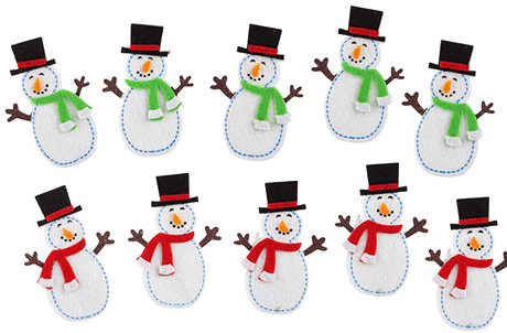 Snowmen Craft Felt Stickers