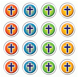 Puffy Cross Stickers
