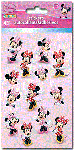 Pretty in Pink Minnie Mouse Stickers