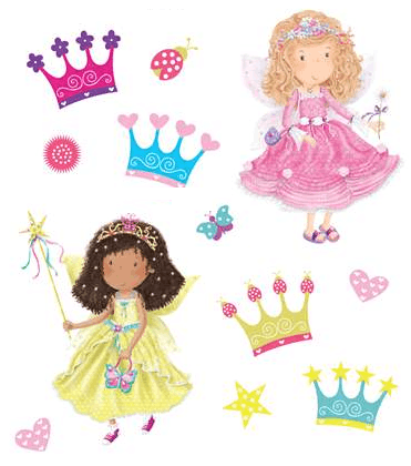 Sweet Little Girls Princess Stickers