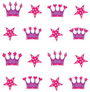 Puffy Princess Crown Stickers