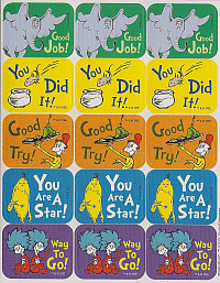 Dr Seuss Good Job Stickers