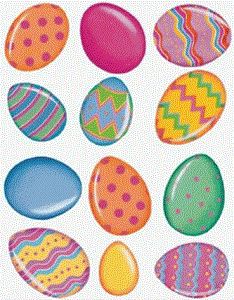 Classic Decorated Easter Egg Stickers