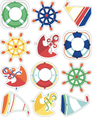 Sailboats and Anchor Stickers
