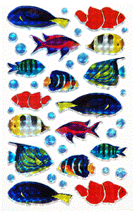 Holographic Fish Stickers
