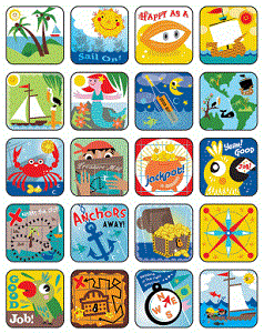 Tropical Island Stickers