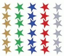 Small Assorted Foil Star Stickers