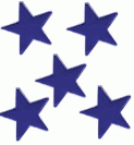 Blue Star Stickers - Peel & Stick