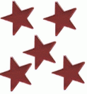 Red Star Stickers - Peel & Stick