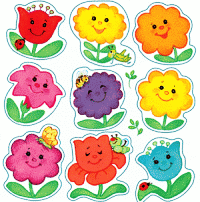 Happy Face Flower Stickers Scratch n Sniff
