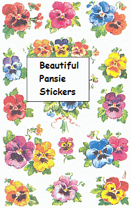 Sooo Pretty Pansy Stickers - ONLY 2 LEFT