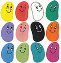 Jelly Bean Candy Stickers - Scatch n Sniff