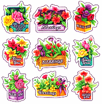 Blessings Floral Sticker Boxes