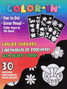 Color In Velvet Flower & Bugs Sticker Book