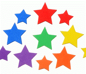 Colored Stars Foamie Stickers