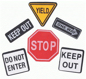 Traffic Sign Symbol Foamie Stickers