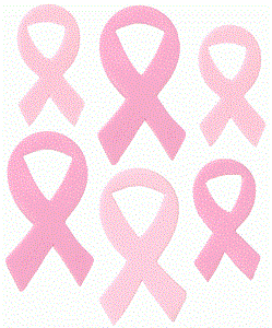 Pink Ribbon Foamie Stickers