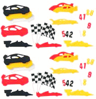 Motor Sports Racing Car Foam Stickers