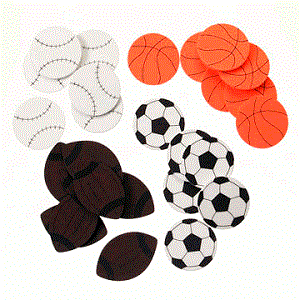 Sports Balls Foamie Stickers