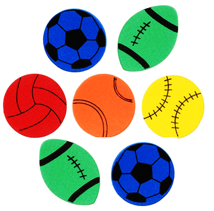 Colorful Sports Ball Foamie Stickers