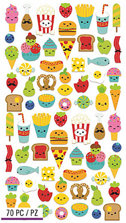Funny Face Food Stickers
