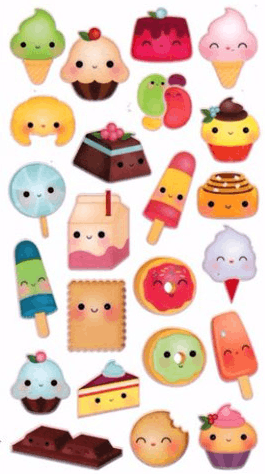 Smiley Face Snack Stickers