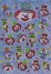 Sparkle  Clown Glitter Stickers - OUT OF STOCK