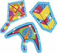 Sparkle Soaring Kites Glitter Stickers