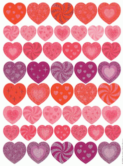 Assorted Glitter Heart Stickers