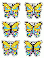 Dazzle Butterfly Stickers
