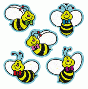 Glitter Bee Stickers