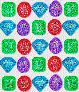 Mini Glitter Jewels Chart Stickers