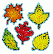 Fall Leaves Glitter Stickers