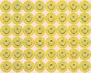 Gold Glitter Mini Smiles Stickers