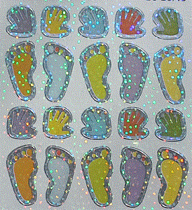 Glitter Feet Stickers