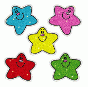 Happy Smile Stars Glitter Stickers
