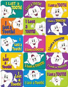 Lost a Tooth Dental Stickers