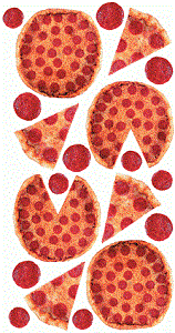 Pizza & Pizza Slice Stickers - Clear Sheet