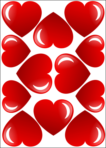 Big Red Heart Stickers