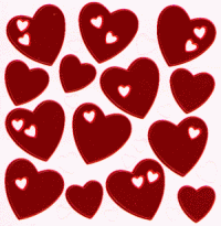 Red Foil Heart Stickers