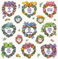 Heartfelt Thoughts - Heart Shaped Wreath Stickers