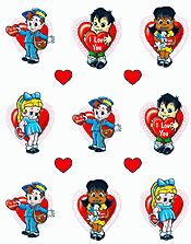 Betty Boop I Love You Stickers