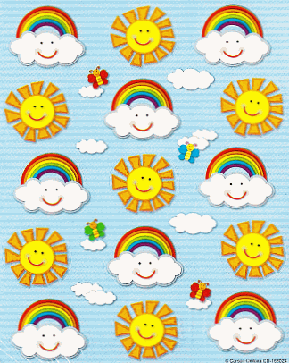 Rainbow Sun Smiles Stickers