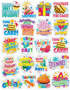 Birthday Cake Stickers