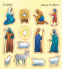 Jesus Is Born Nativity Stickers