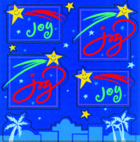 Joy Star Christmas Stickers