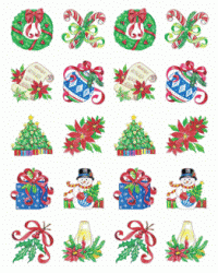 Mini Assorted Christmas Theme Stickers